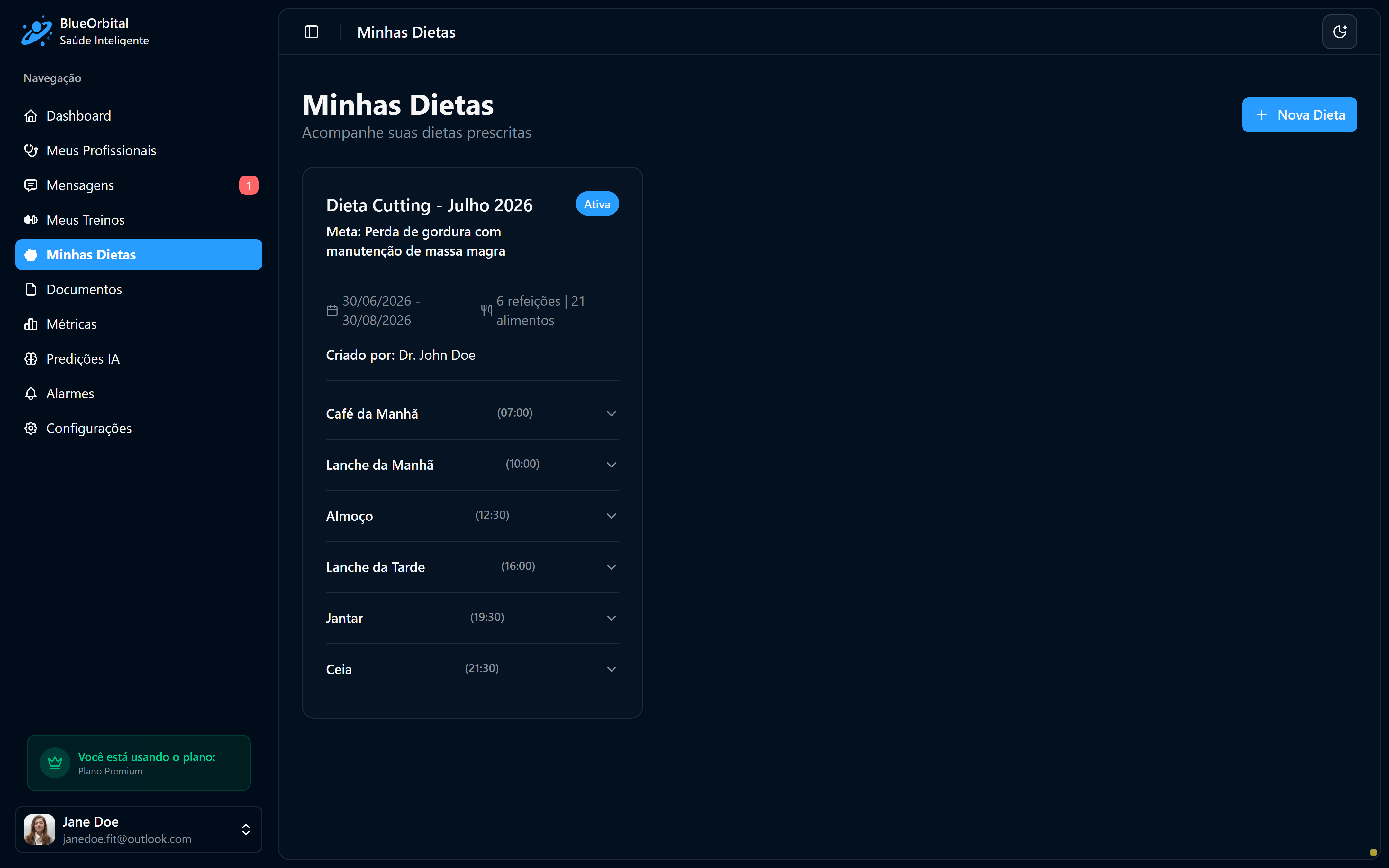 BlueOrbital - Minhas Dietas